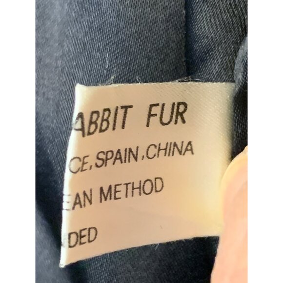 VTG Mens Black Rabbit Fur Coat XXL Long Shawl Collar Lined RII10583 - Picture 5 of 8